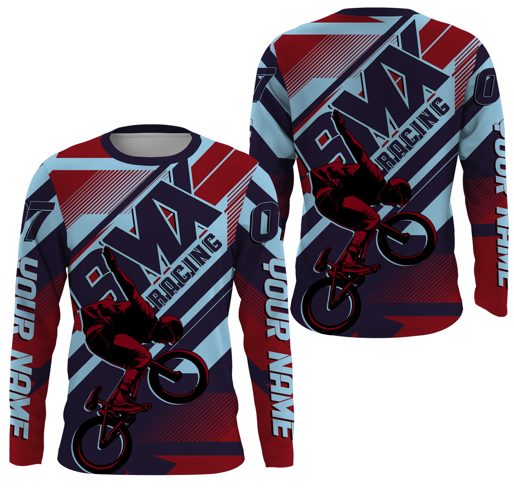 BMX racing jersey Custom UPF30+ Freestyle stunt riding shirts off-road Cycling adult kid racewear| SLC38