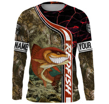 Load image into Gallery viewer, Redfish puppy drum fishing custom name with ChipteeAmz&#39;s art UV protection shirts AT021