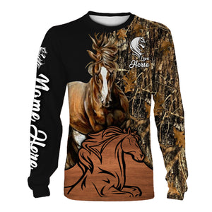 Personalized love horse full printing shirt, all over print long sleeves, hoodie, zip up hoodie