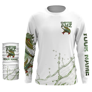 Musky Muskellunge fishing custom name with funny Muskie ChipteeAmz's art sun protection fishing shirts AT042