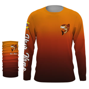 Redfish fishing custom name with angry Redfish ChipteeAmz's art UV protection shirts AT005