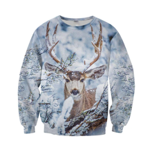 Load image into Gallery viewer, Winter Deer Hunting 3D all over Print Shirt plus size, Hoodie, long sleeve, zip up hoodie- NQS75