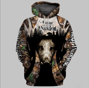 Wild Hog Hunting Clothes 3D all over Print Hoodie plus size - NQS83