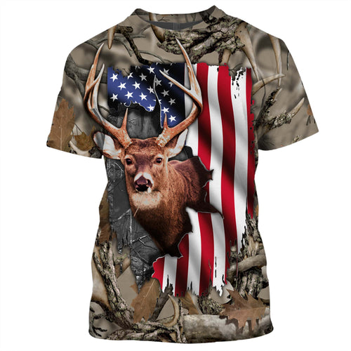 Mens womens Deer hunting clothes american flag 3D all over print shirt plus size coat, hoodie, long sleeve, t shirt NQS89 PQB