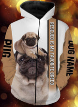 Load image into Gallery viewer, Personalized Pug dog name 3D full printing - TATS38