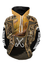 Load image into Gallery viewer, Redfish Customized Fish on 3D All over printed Long sleeve, hoodie, Zip up hoodie - FSA26