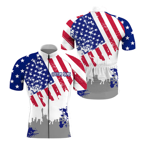 American cycling jersey men women UPF50+ USA bike shirt for road MTB BMX dirt cycle gear| SLC218