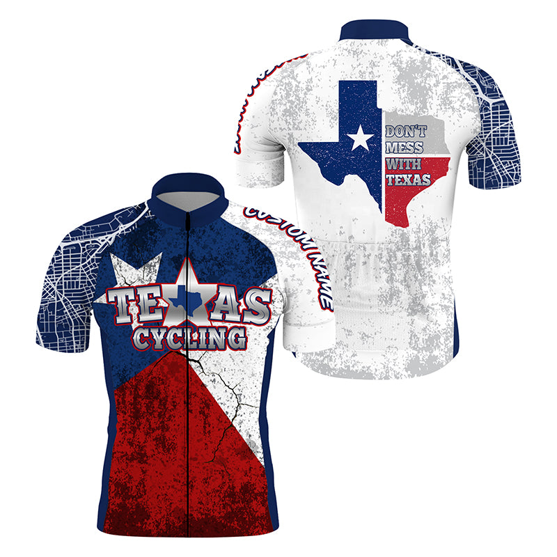 Texas cycling jersey men women UPF50+ bike shirt road MTB BMX dirt gear TX biking tops with zipper| SLC221