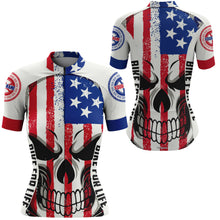 Load image into Gallery viewer, Bike For Life Mens Womens Cycling Jersey Personalized American Skull Bicycle Shirt Biking Riders NMS861