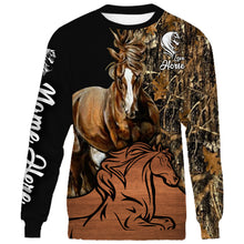 Load image into Gallery viewer, Personalized love horse full printing shirt, all over print long sleeves, hoodie, zip up hoodie
