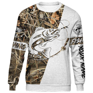 Personalized walleye fishing tattoo full printing shirt, all over print hoodie, zip up hoodie