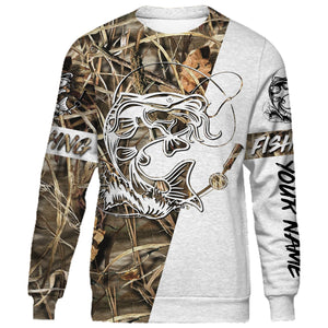 Personalized catfish fishing tattoo full printing shirt, long sleeve, hoodie, zip up - TATS2