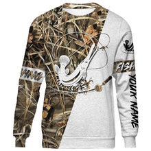 Load image into Gallery viewer, Alligator Gar Customized name fishing tattoo camo all-over print long sleeve, T-shirt, Hoodie, Zip-up hoodie - FSA13