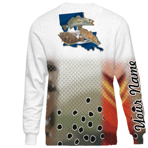 Personalized Louisiana Texas slam fishing 3D full printing shirt for adult and kid - TATS25