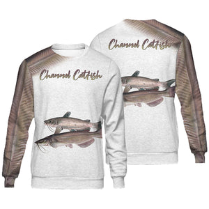 Channel catfish fishing full printing