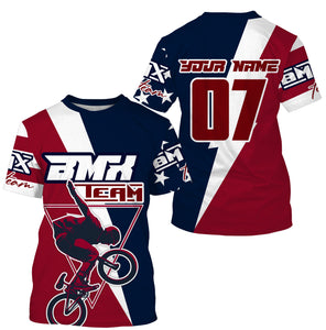 American Adult kid BMX jersey Custom UPF30+ Patriotic Cycling gear USA bicycle motocross bike shirt| SLC17