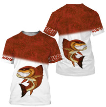 Load image into Gallery viewer, Redfish fishing custom name with angry Redfish ChipteeAmz&#39;s art UV protection shirts AT007