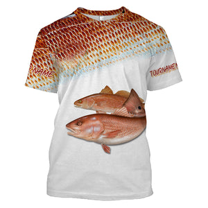Red fish Puppy Drum tournament fishing customize name all over print shirts personalized gift FSA36
