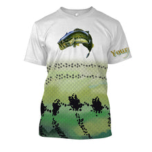 Load image into Gallery viewer, Bass fishing customize name all over print long sleeves fishing shirts, hoodie, zip up, shorts personalized gift TATS68