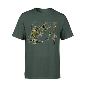 Bass fishing camo personalized bass fishing tattoo shirt perfect gift - Standard T-shirt - TTN