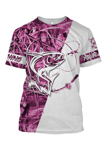 Personalized tuna fishing pink tattoo full printing shirt, hoodie, long sleeves