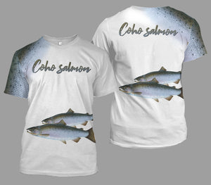 Coho salmon fishing full printing