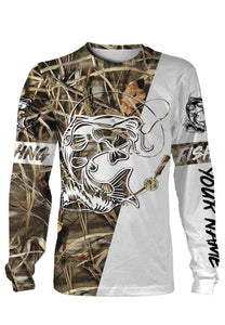 Personalized catfish fishing tattoo full printing shirt, long sleeve, hoodie, zip up - TATS2