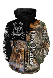 Personalized beautiful deer hunting camo 3d all over printed shirts - TATS4