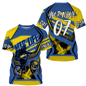 MTB Life Personalized MTB downhill jersey UPF30+ adult kid mountain bike gear Unisex cycling shirt| SLC236