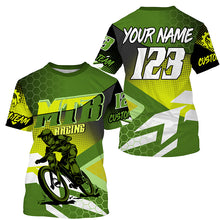 Load image into Gallery viewer, Kids adult MTB jersey UPF30+ mountain bike shirt Green downhill cycling clothes boys girls| SLC249