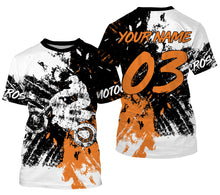 Load image into Gallery viewer, Motocross Race Personalized Jersey UPF30+ Adult&amp;Kid, Dirt Bike Motorcycle Off-road Riders Racewear| NMS595