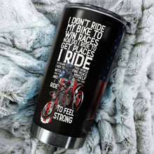 Load image into Gallery viewer, American Motocross Personalized Tumbler - Dirt Bike Patriotic Motorcycle Tumbler Rider Drinkware| NMS420