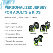 Load image into Gallery viewer, Kids mountain bike jersey UPF30+ MTB shirt mens cycling jersey boys girls riding jersey biking top| SLC268