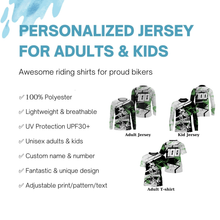 Load image into Gallery viewer, Downhill MTB jersey kids youth mountain bike gear UPF30+ mens cycling jersey boy girl riding shirt| SLC274