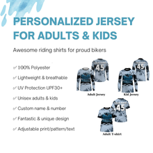 Load image into Gallery viewer, Freeride MTB shirt custom mountain bike jersey kids youth UPF30+ mens cycling jersey boys girls| SLC281