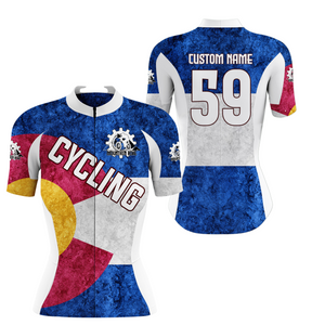 Custom Colorado MTB Cycling Jersey Cyclist Bicycling CO Flag Mountain Biking Shirt| NMS810