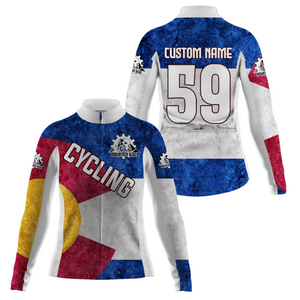 Custom Colorado MTB Cycling Jersey Cyclist Bicycling CO Flag Mountain Biking Shirt| NMS810