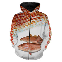 Load image into Gallery viewer, Red fish Puppy Drum tournament fishing customize name all over print shirts personalized gift FSA36