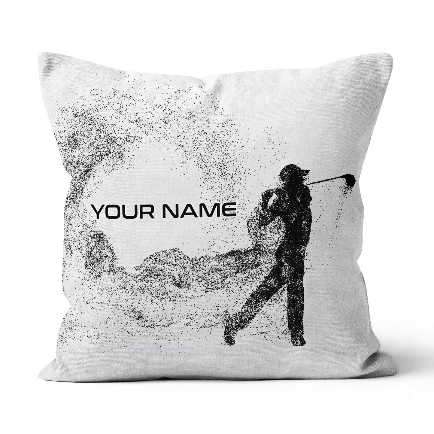 Silhouette Golf Player Custom Throw Pillow Personalized Golfing Gifts LDT1125