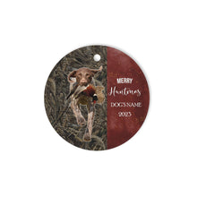 Load image into Gallery viewer, GSP Pheasant Hunting custom ceramic Ornament, Christmas hunting gifts FSD3496 D06