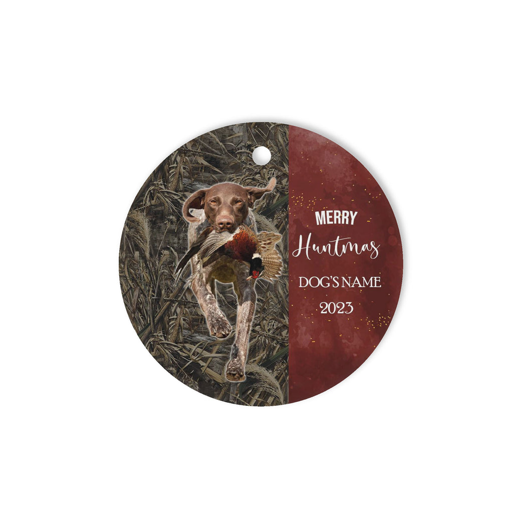 GSP Pheasant Hunting custom ceramic Ornament, Christmas hunting gifts FSD3496 D06