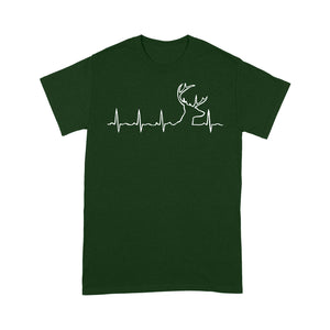 Men’s Buck Pulse Shirt, Deer Pulse Heartbeat Buck T-Shirt, Gift for Hunter - FSD1365D06