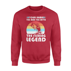 Custom name the man the myth the legend 1970s vintage retro personalized gift - Standard Crew Neck Sweatshirt