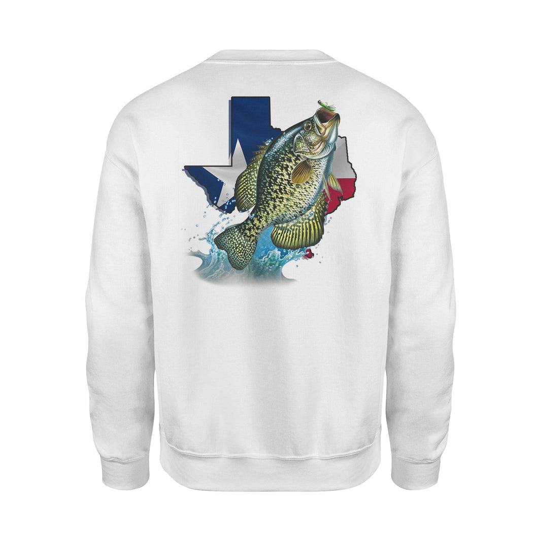 Crappie season Texas crappie fishing - Standard Fleece Sweatshirt