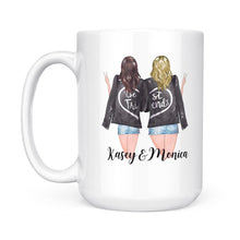 Load image into Gallery viewer, Custom name friends mug, white Mugs for Women, Custom funny gifts for friends, unique present for best friends - NQSD262