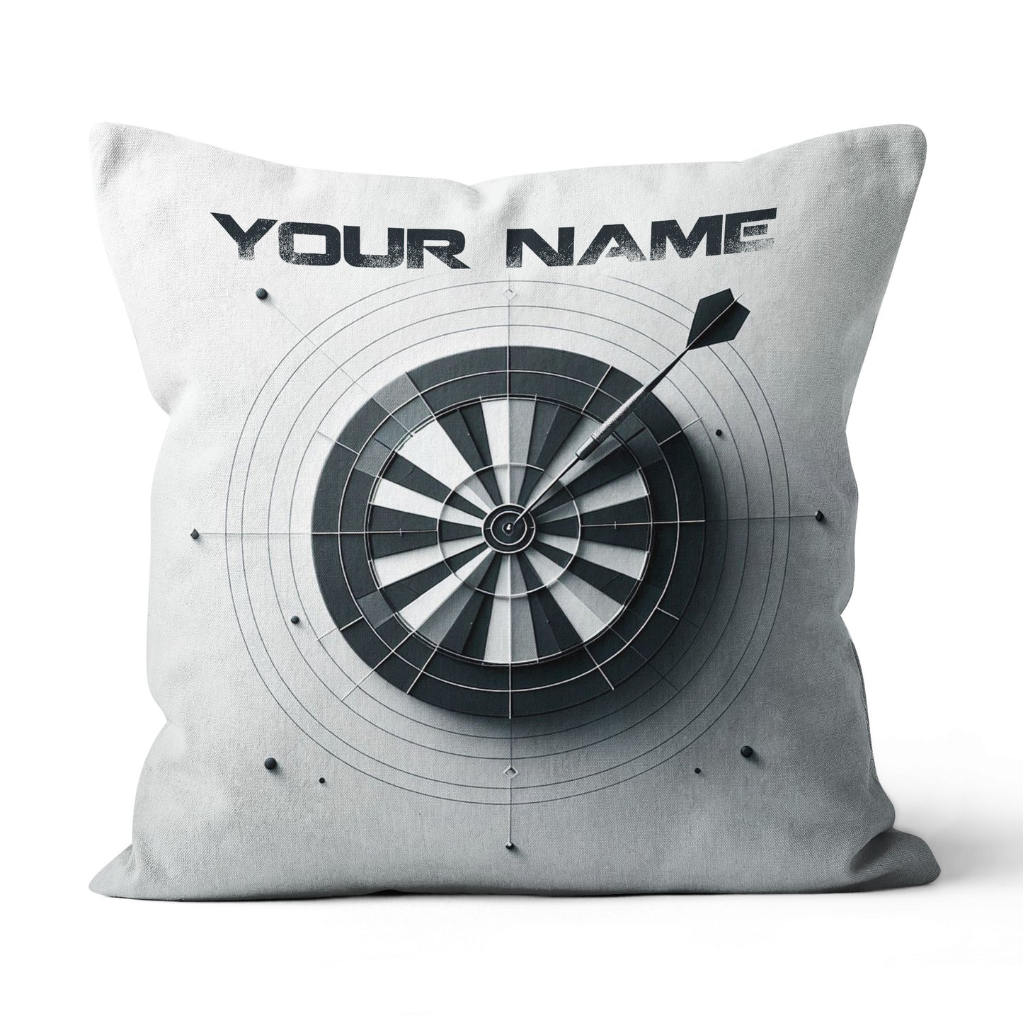 Black White Basic Darts Pillow Personalized Darts Gifts For Dart Player LDT1151