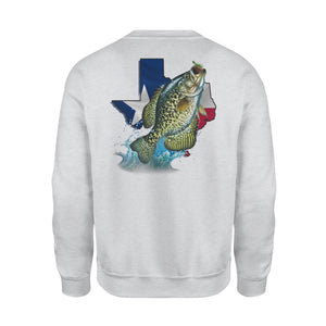 Crappie season Texas crappie fishing - Standard Fleece Sweatshirt