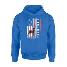 Load image into Gallery viewer, American flag deer hunting custom name shirt, personalized deer hunting apparel Hoodie- NQS1206