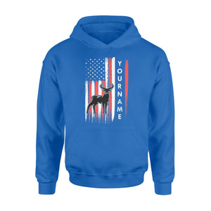 American flag deer hunting custom name shirt, personalized deer hunting apparel Hoodie- NQS1206