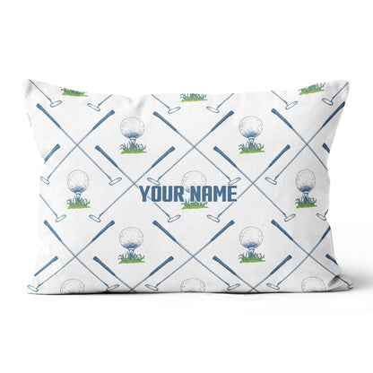 Golf Putter And Ball Custom Golf Throw Pillow Personalized Golfing Gifts LDT1094